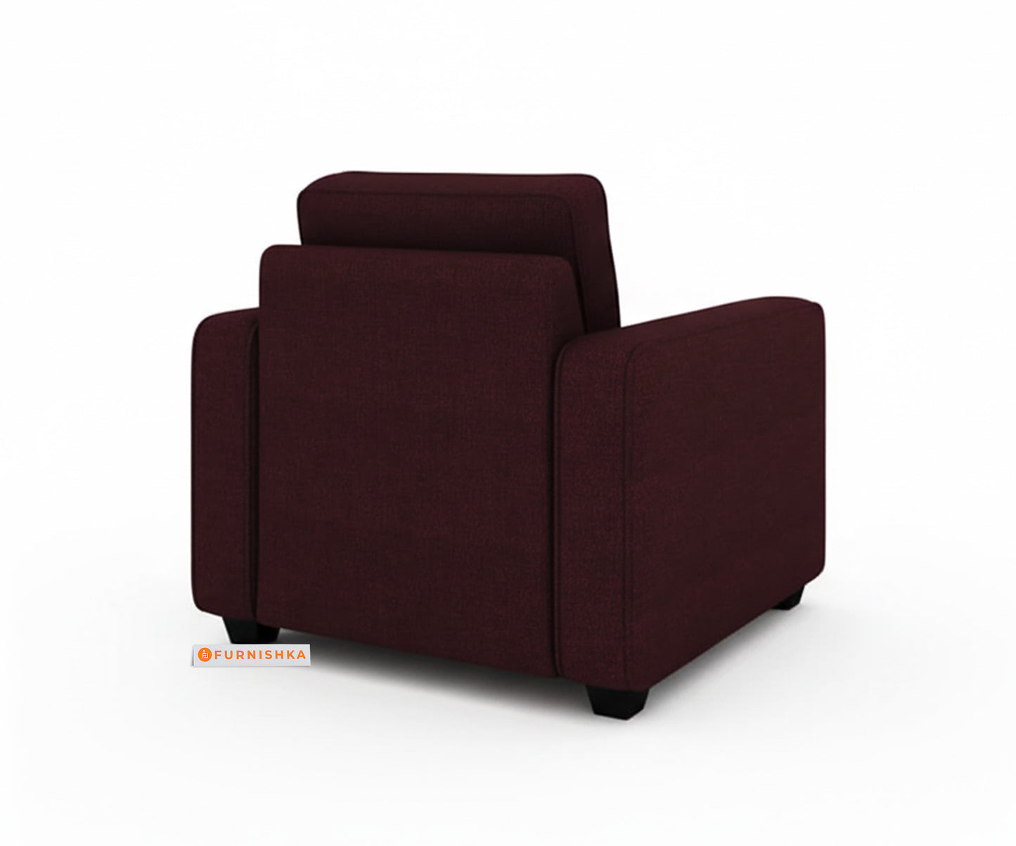 Melaka Sofa 1 Seater Red Wine - Furnishka 