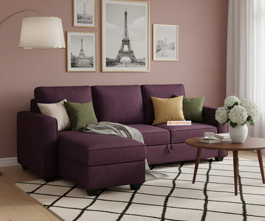 Melaka Sofa 2+L LHS Sofa cum Bed  - Pull out Type - Furnishka 