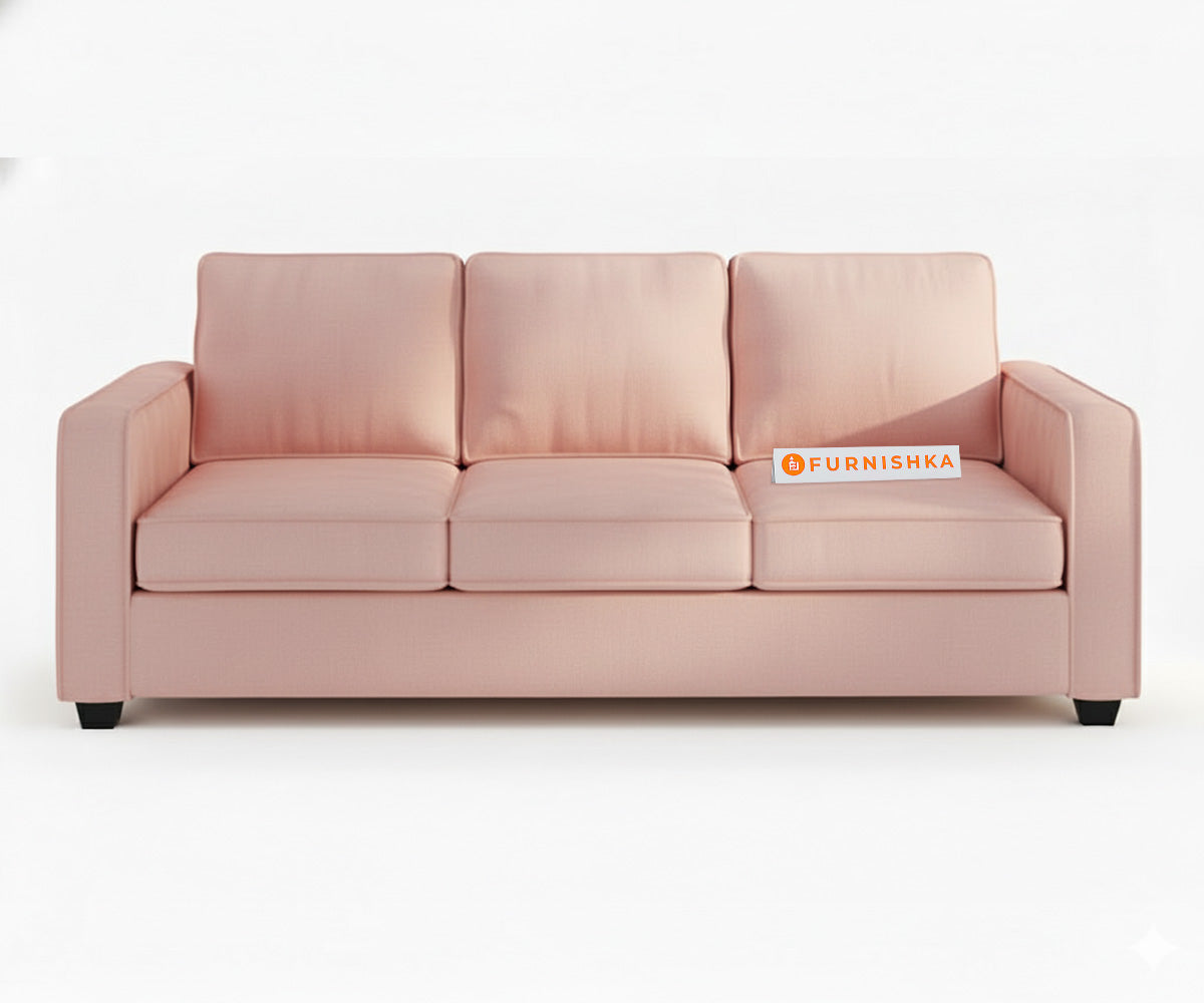Melaka Sofa 3 Seater Flamingo Pink - Furnishka 