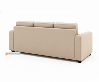 Melaka Sofa 3 Seater Light Beige - Furnishka 