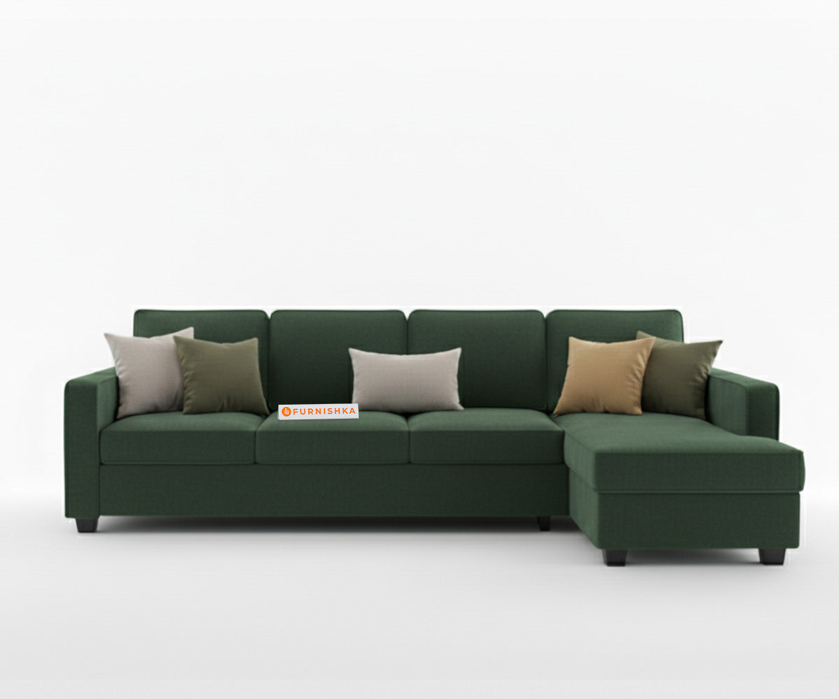 Melaka Sofa Sectional Sofa 3+L RHS Seater Pine Green - Furnishka 