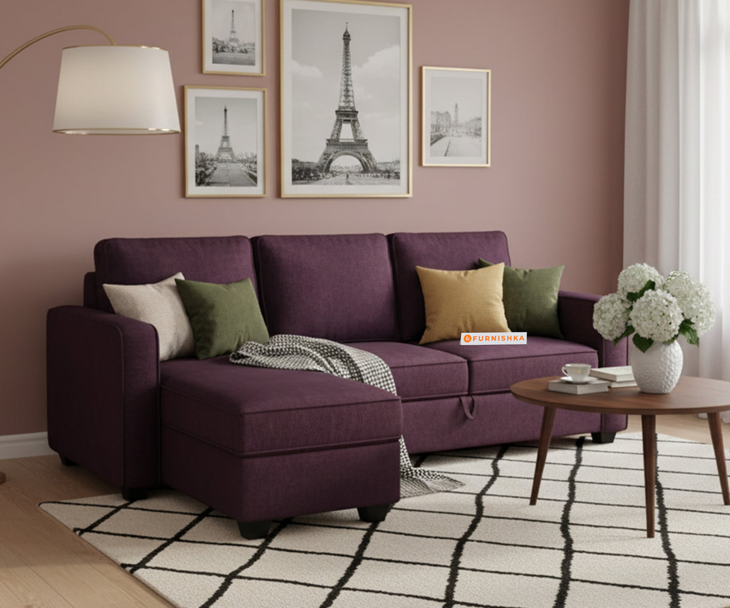 Melaka Sofa 2+L LHS Sofa cum Bed  - Pull out Type