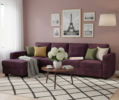 Melak Sectional Sofa 3+L Seater LHS Red Wine