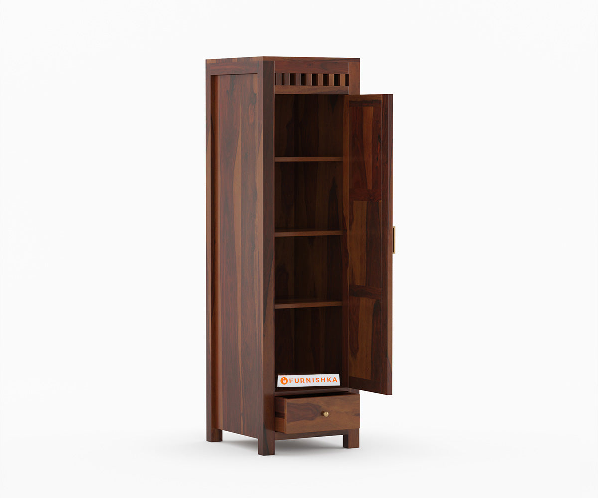 Meody 3 Door Solid Sheesham Wood Wardrobe - Furnishka 