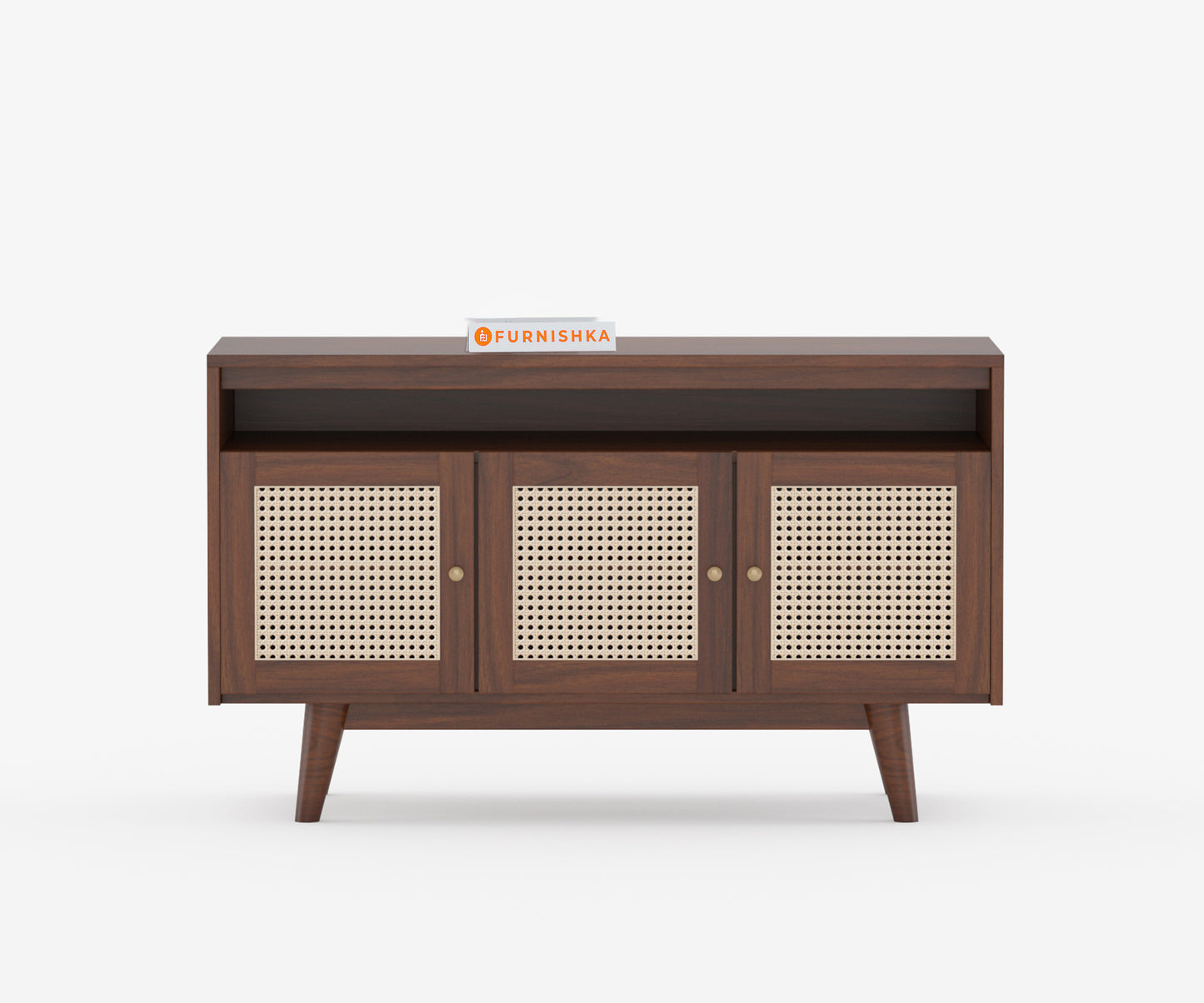 Mike Acacia Wood Triple Door Chest of Drawers - Furnishka 