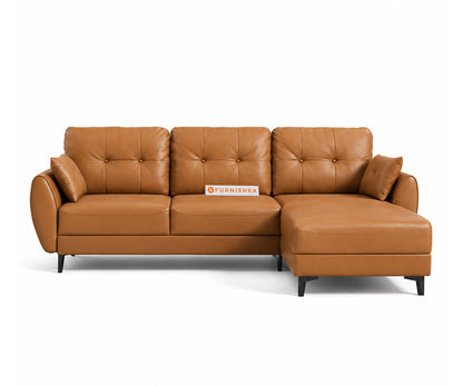 Milano Leatherette 2 Seater Sectional Sofa-RHS - Furnishka 