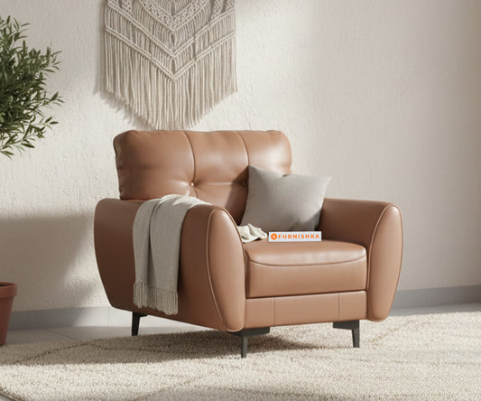 Milano Leatherette Sofa 1 Seater - Furnishka