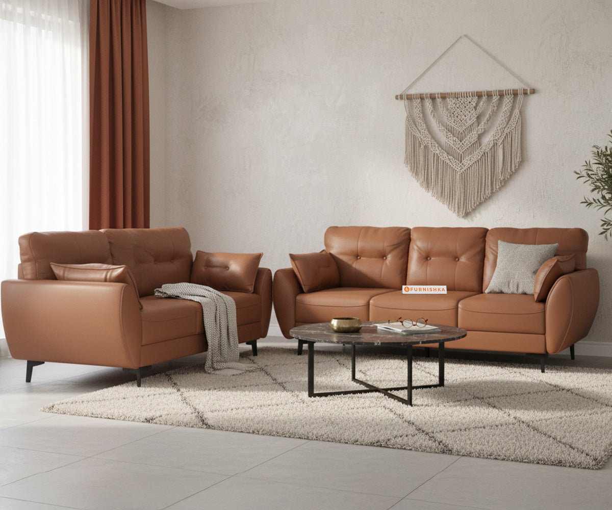 Milano Leatherette Sofa 3+2 Seater - Furnishka 
