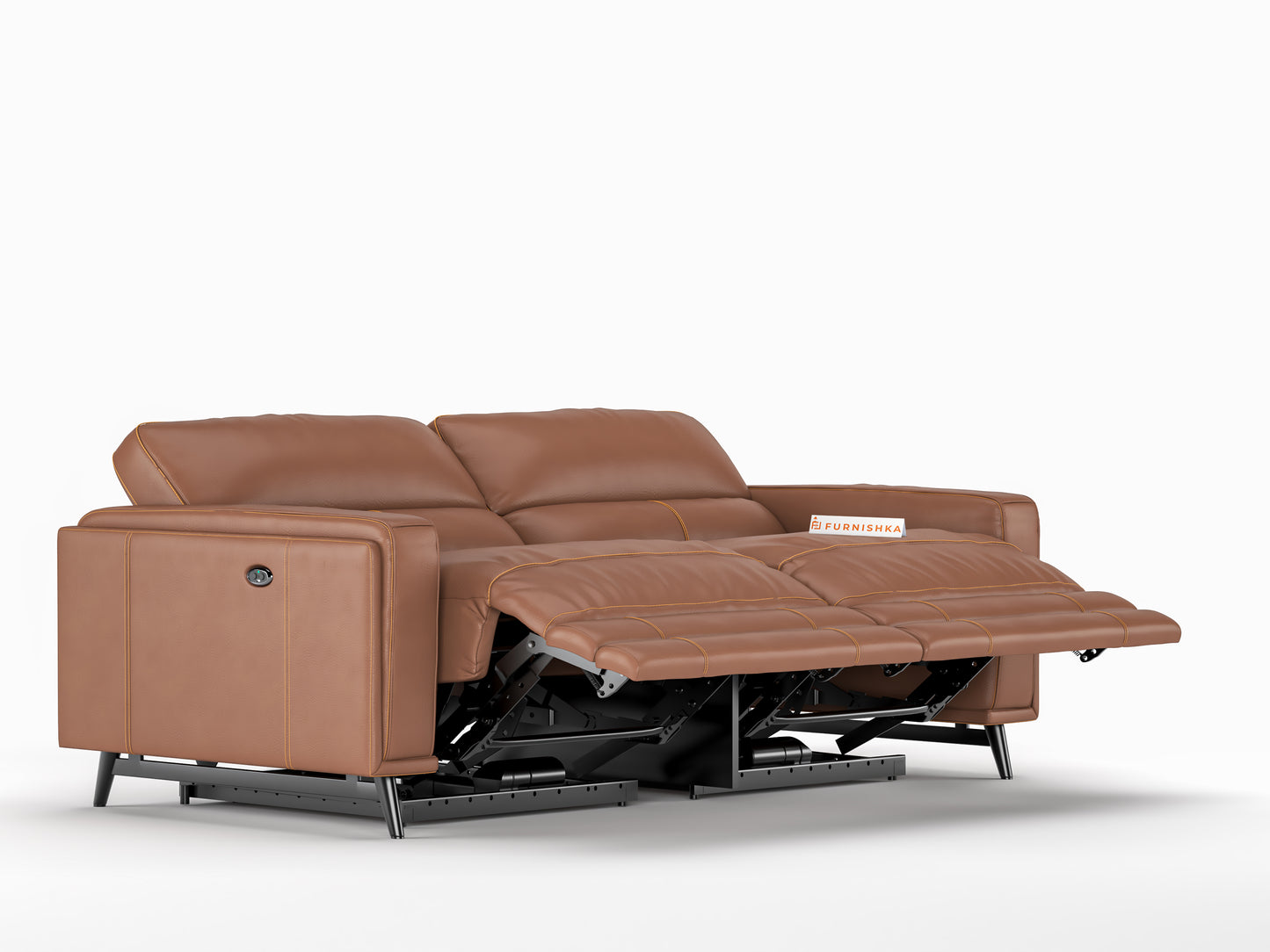 Montes 2 Seater Recliner - Brown - Furnishka 