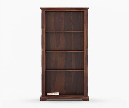 Nancy Sheesham Wood Two Door Book Shelf - Furnishka 