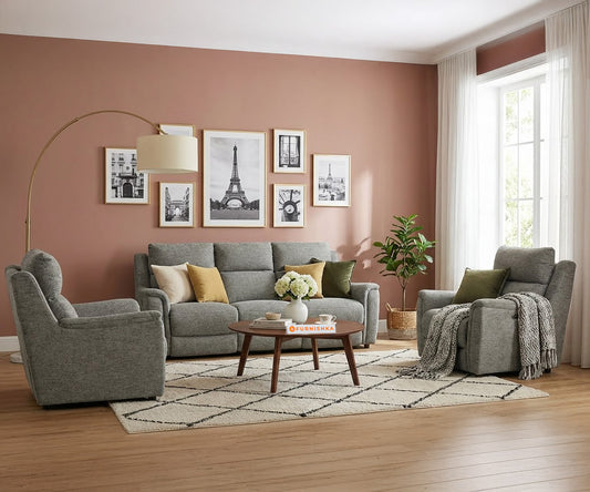 Napiva 3+1+1 Seater Electric Motorised Recliner - Furnishka