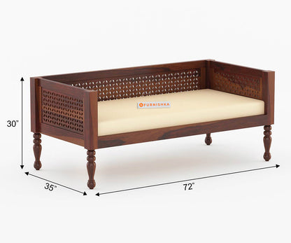 Neil Sheesham Wood Diwan - Furnishka 