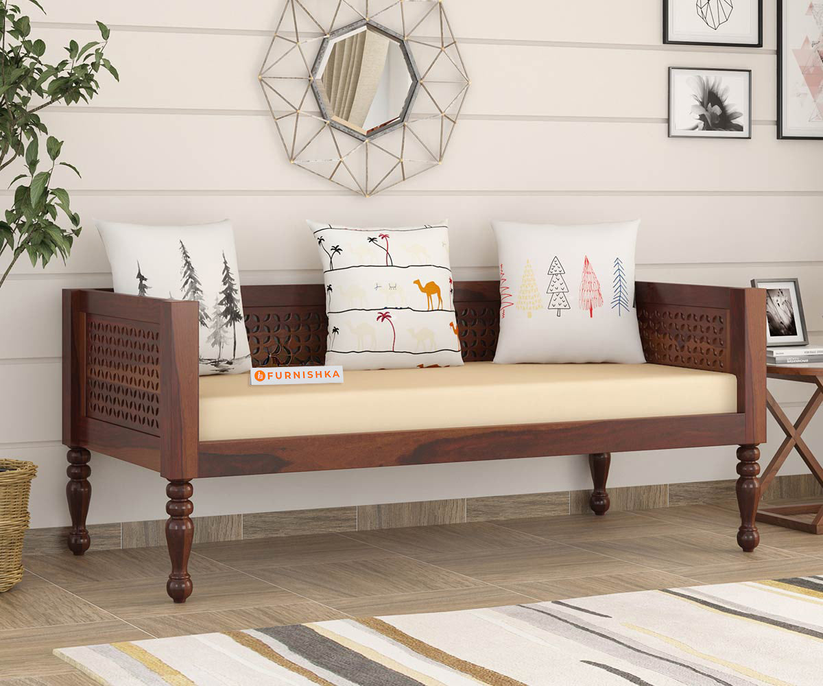 Neil Sheesham Wood Diwan - Furnishka 