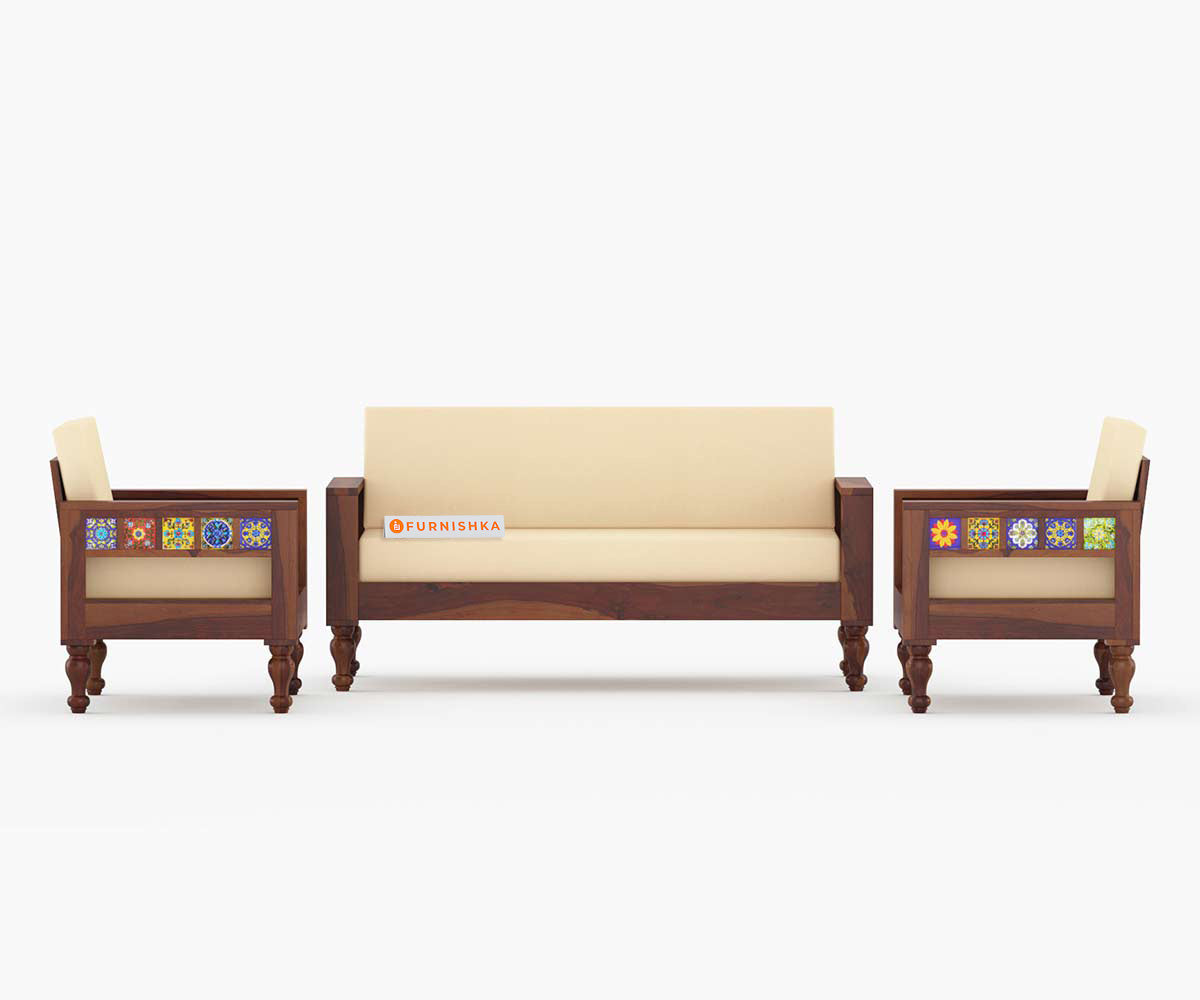 Neo solid Sheesham Wood Sofa Set - Furnishka 