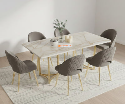 Nexus 6 Seater Dining Sets with Australian Onyx Marble Top