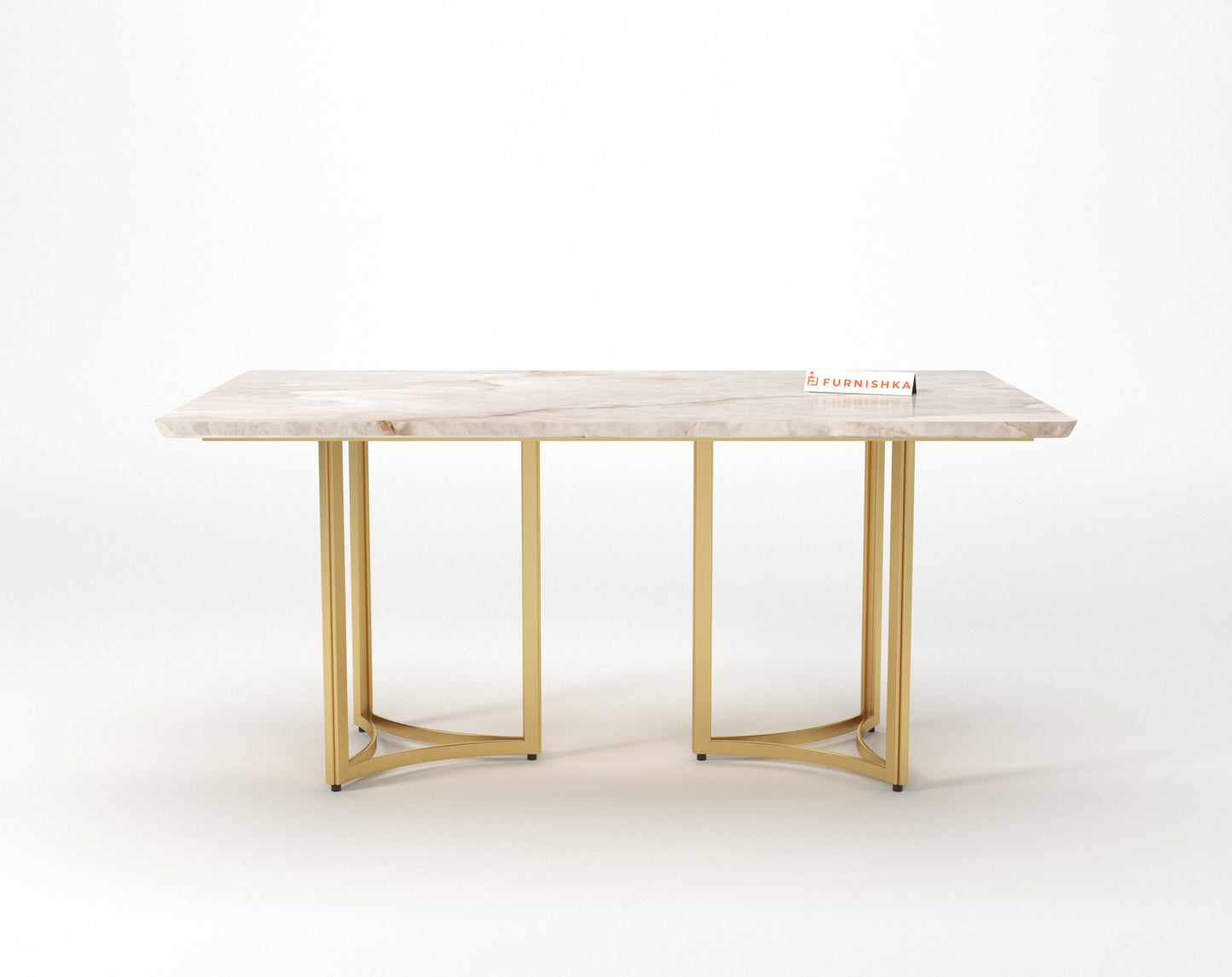 Nexus Dining Table 6 Seater PVD Gold Base - Furnishka
