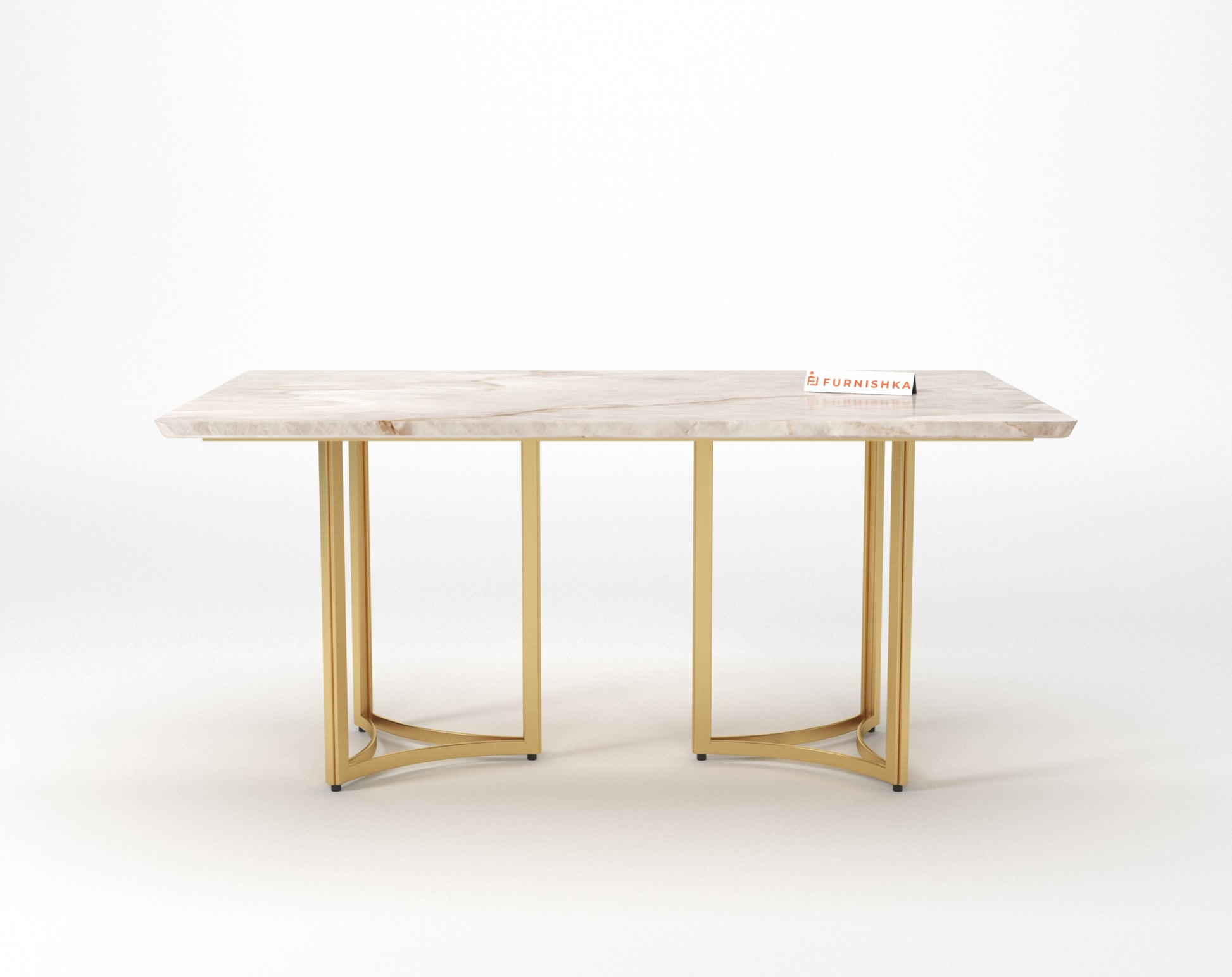 Nexus Dining Table 6 Seater PVD Gold Base - Furnishka