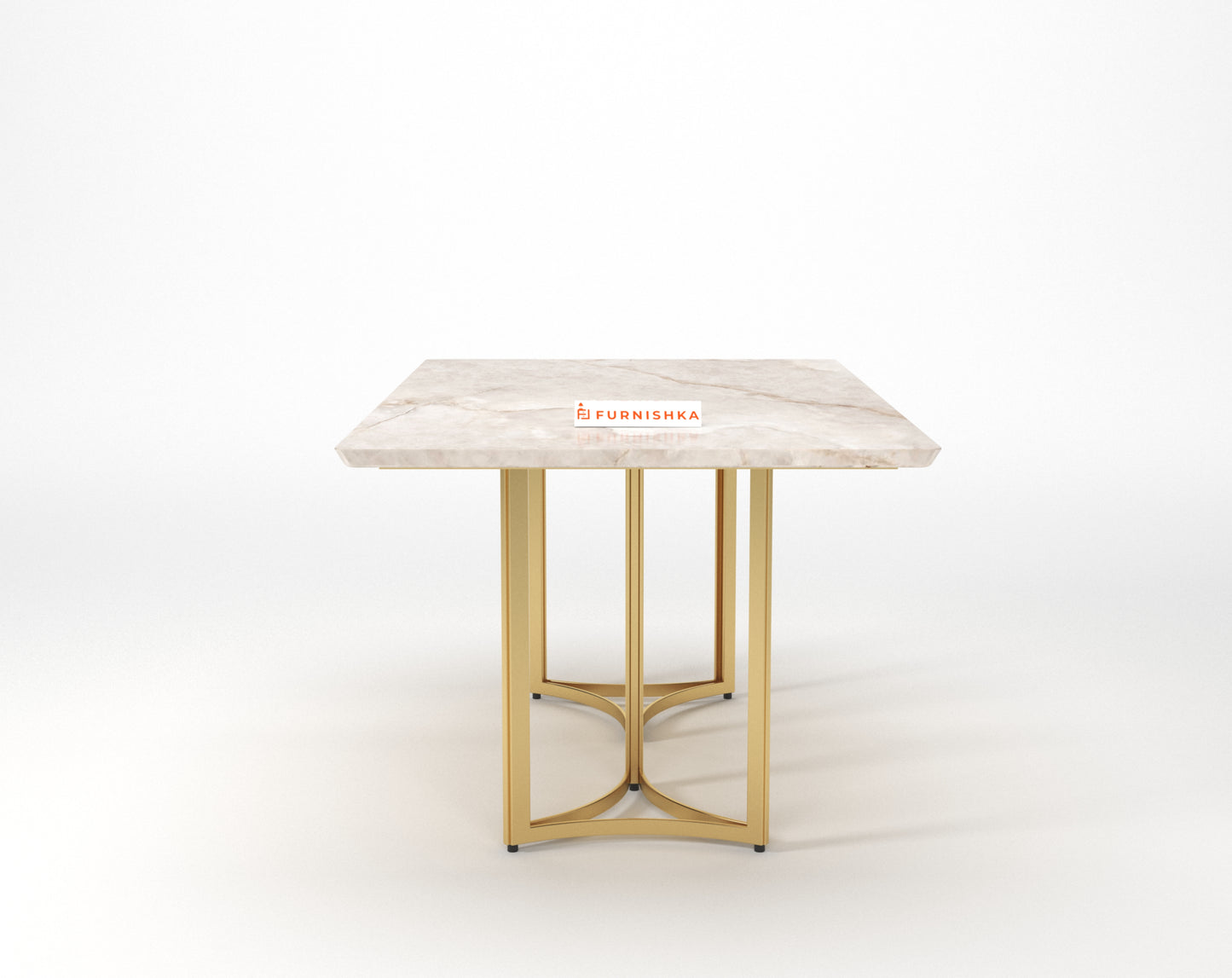Nexus Dining Table 6 Seater PVD Gold Base - Furnishka