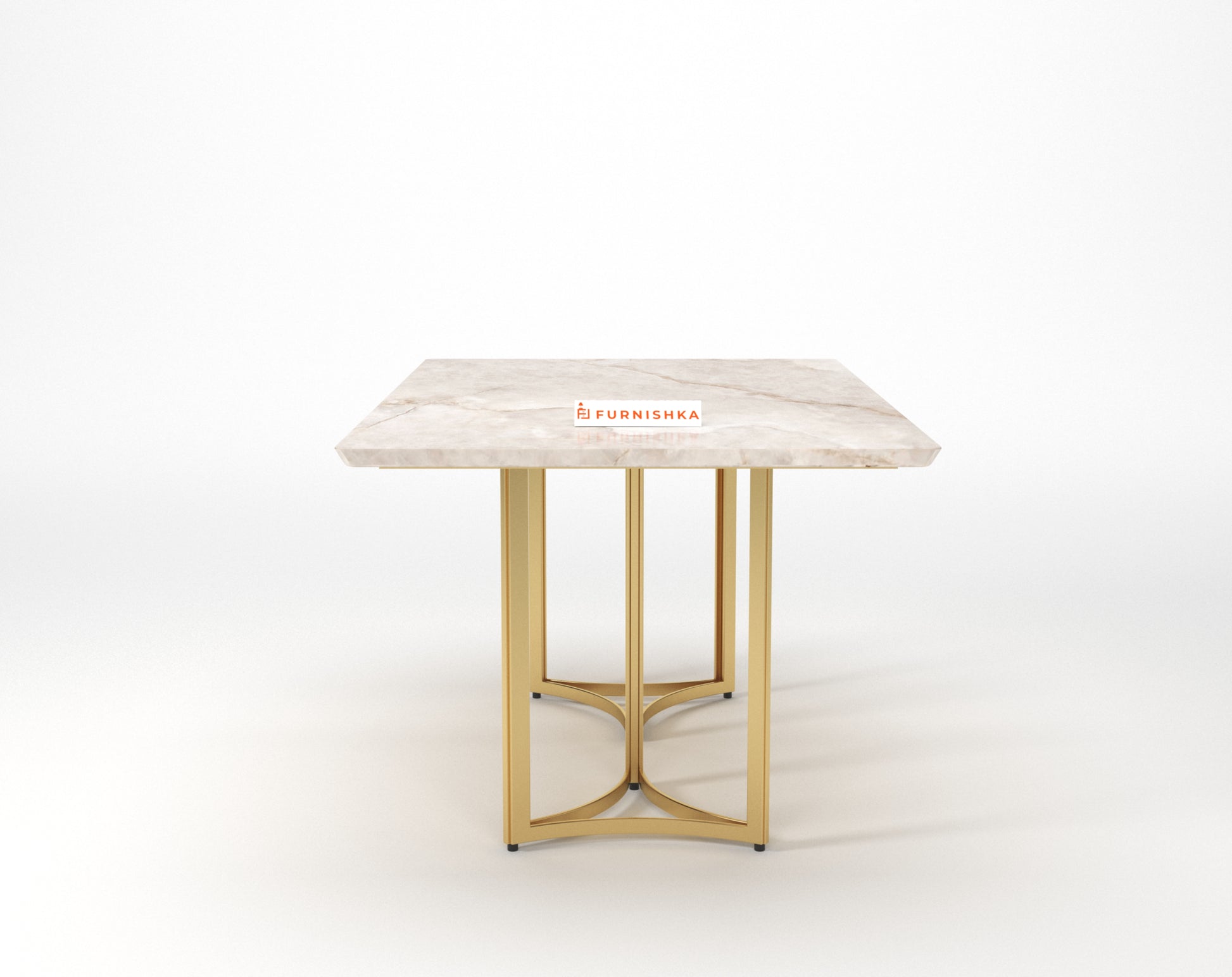 Nexus Dining Table 6 Seater PVD Gold Base - Furnishka