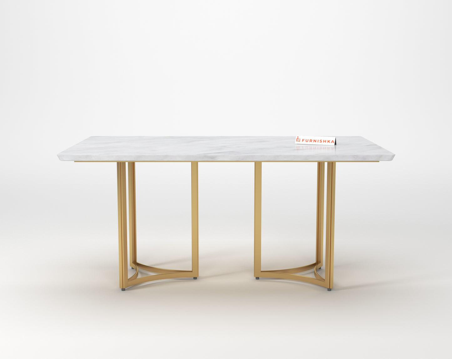 Nexus Dining Table 6 Seater PVD Gold Base - Furnishka 