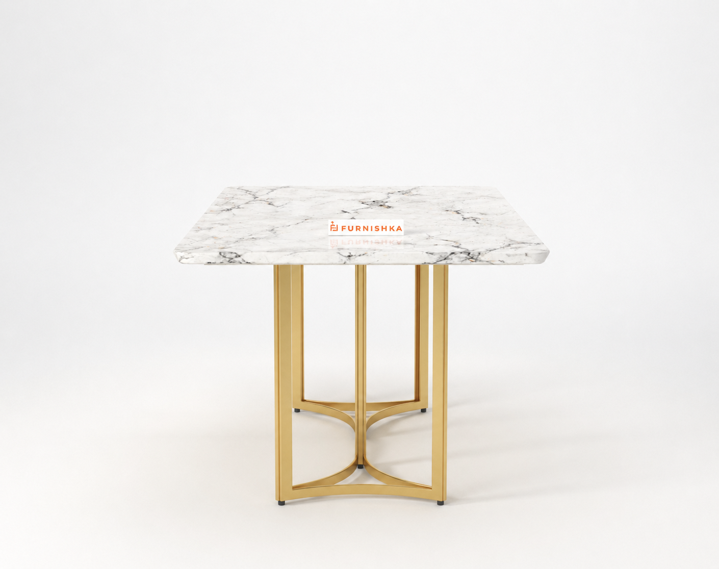 Nexus Dining Table 6 Seater PVD Gold Base - Furnishka