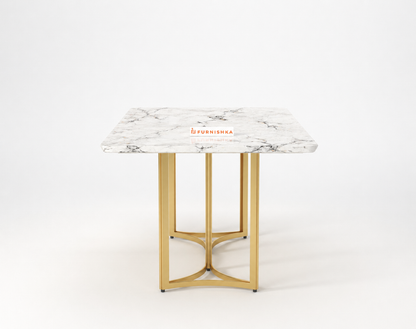 Nexus Dining Table 6 Seater PVD Gold Base - Furnishka