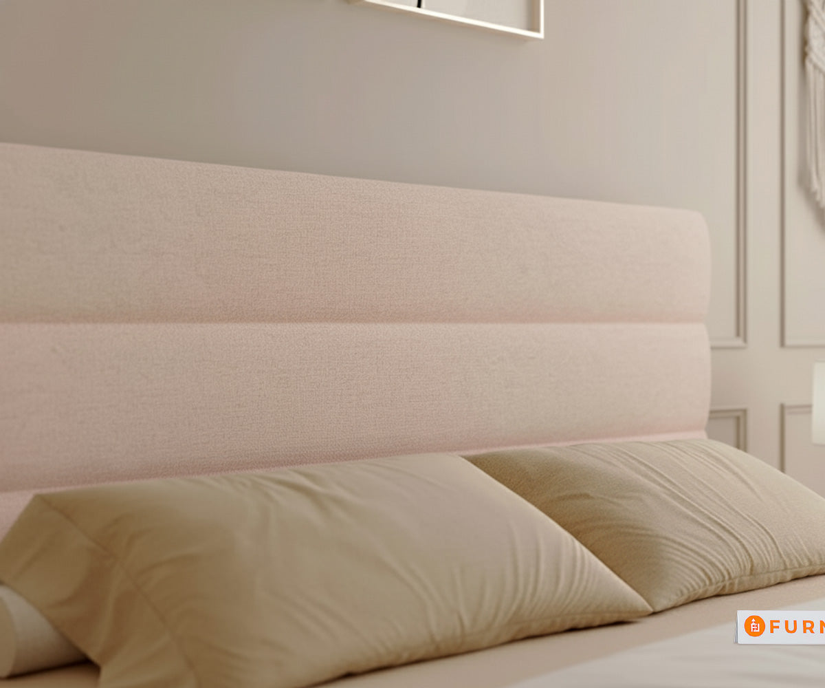 Niva Real Teak Wood Hydraulic Bed King Size Flamingo Pink - Furnishka 