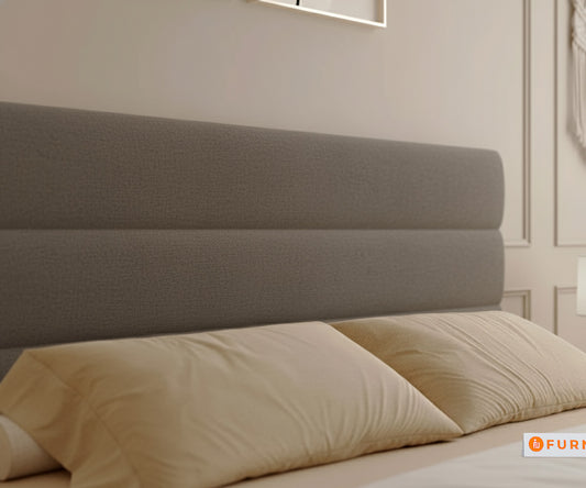 Niva Real Teak Wood Hydraulic Bed King Size Space Grey - Furnishka 