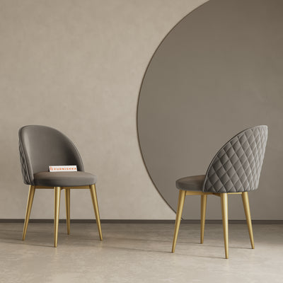 Noel Dining Chair With powder coating Leg - space grey