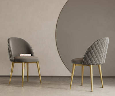 Noel Dining Chair With powder coating Leg - space grey