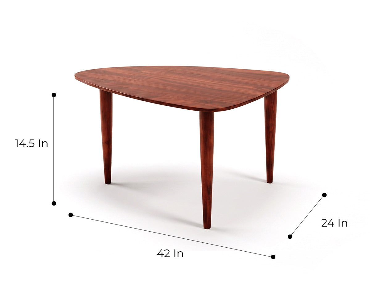 Noir Sheesham Wood Coffee Table in Big Size - Furnishka