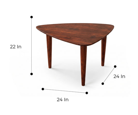 Noir Sheesham Wood Coffee Table in Small Size - Furnishka