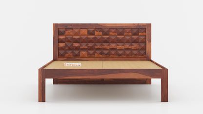 Nova Non Storage in Sheesham - Queen Size - Furnishka 