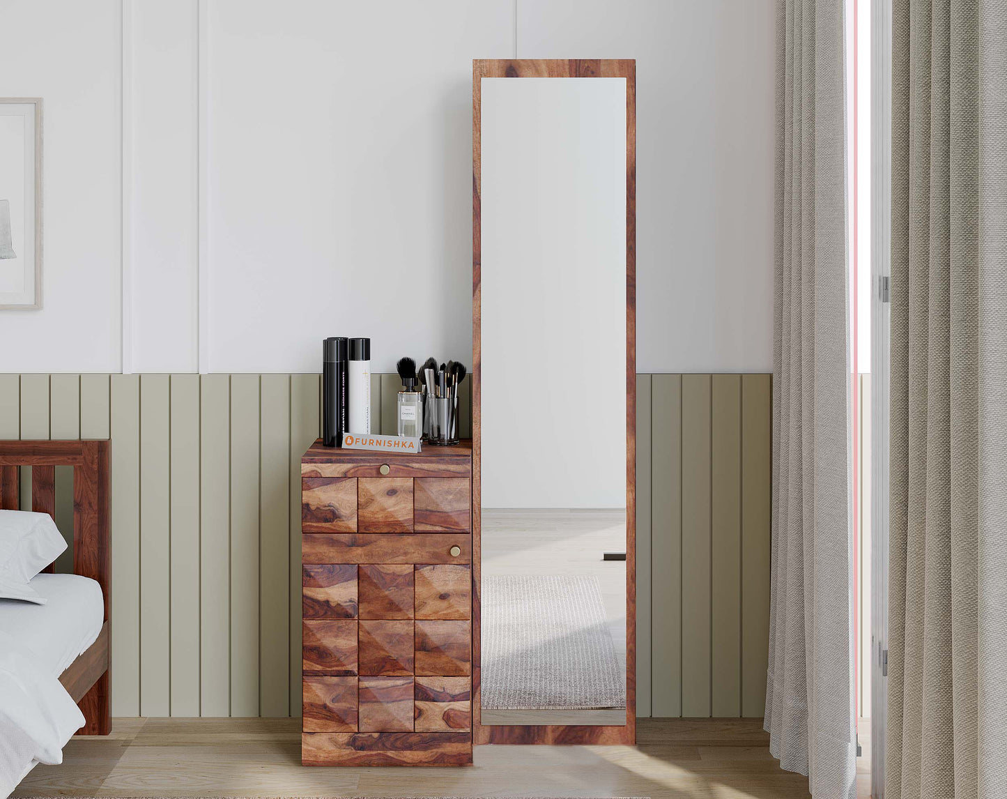 Nova Vedh Dresser with 1 Drawer & 1 Shutter - Furnishka 