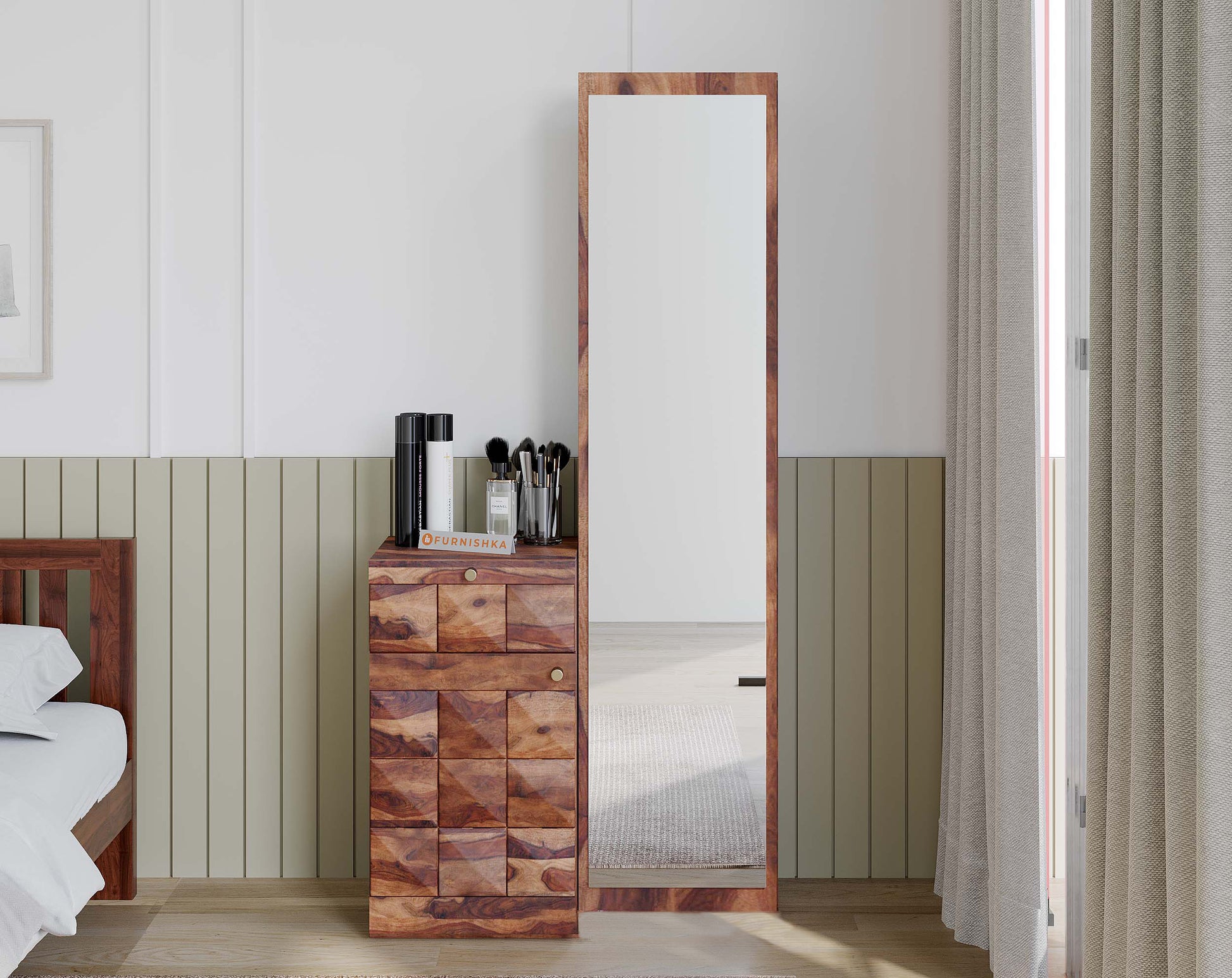 Nova Vedh Dresser with 1 Drawer & 1 Shutter - Furnishka 