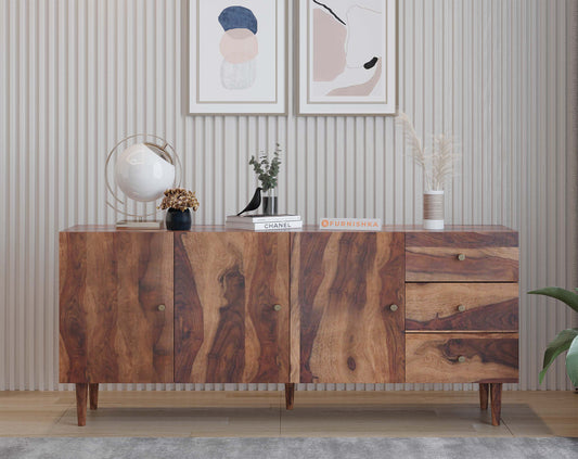 OG Toshi Sideboard With 3 shutters and 3 drawers in Sheesham - Furnishka 