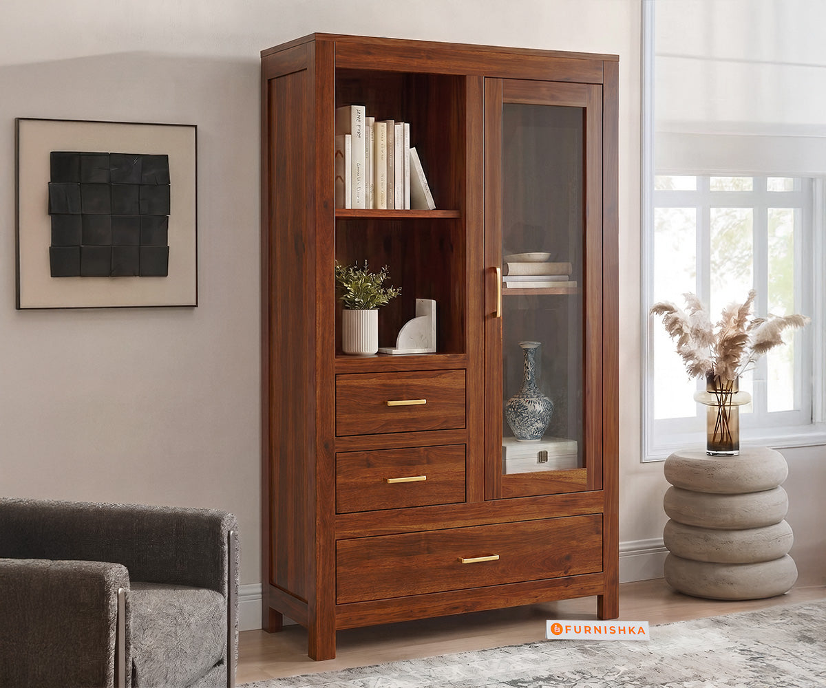 Ojas Sheesham Wood Bookshelf - Furnishka