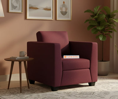 Oliver 1 Seater Sofa Red Wine