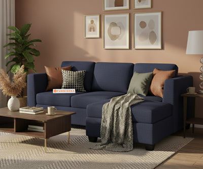 Oliver 2 Seater Sectional Sofa - RHS Persian Blue