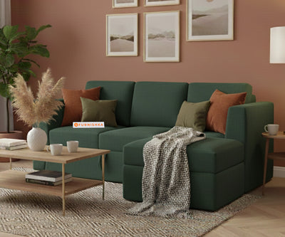 Oliver 2 Seater Sofa cum Bed - RHS Pine Green