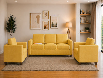Oliver 3+1+1 Seater Sofa Set Mustard Yellow