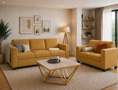 Oliver 3+2 Seater Sofa Set Mustard Yellow