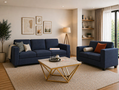 Oliver 3+2 Seater Sofa Set Persian Blue