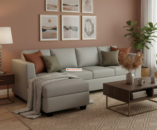 Oliver 3 Seater Sectional Sofa - LHS Light Beige - Furnishka