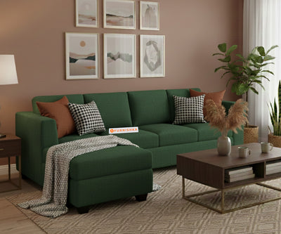 Oliver 3 Seater Sectional Sofa - LHS Pine Green