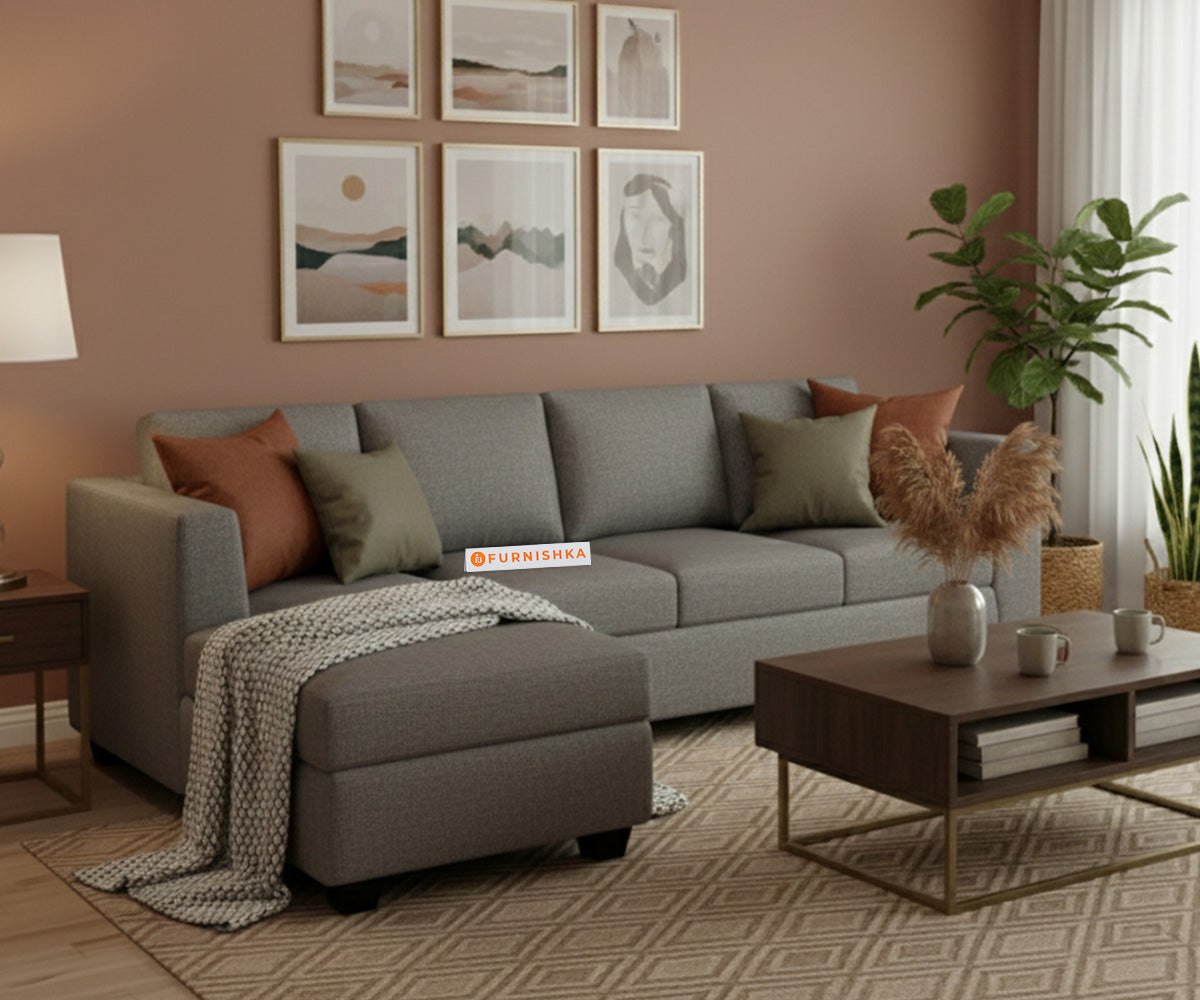 Oliver 3 Seater Sectional Sofa - LHS trout grey - Furnishka 