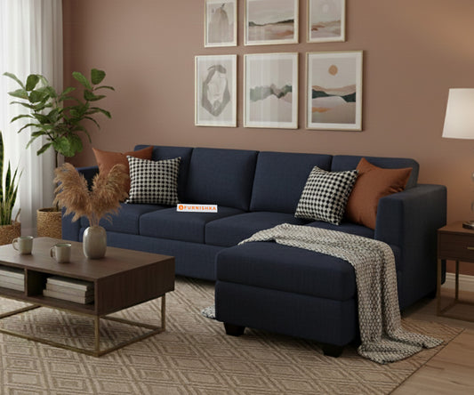 Oliver 3 Seater Sectional Sofa - RHS Persian Blue - Furnishka