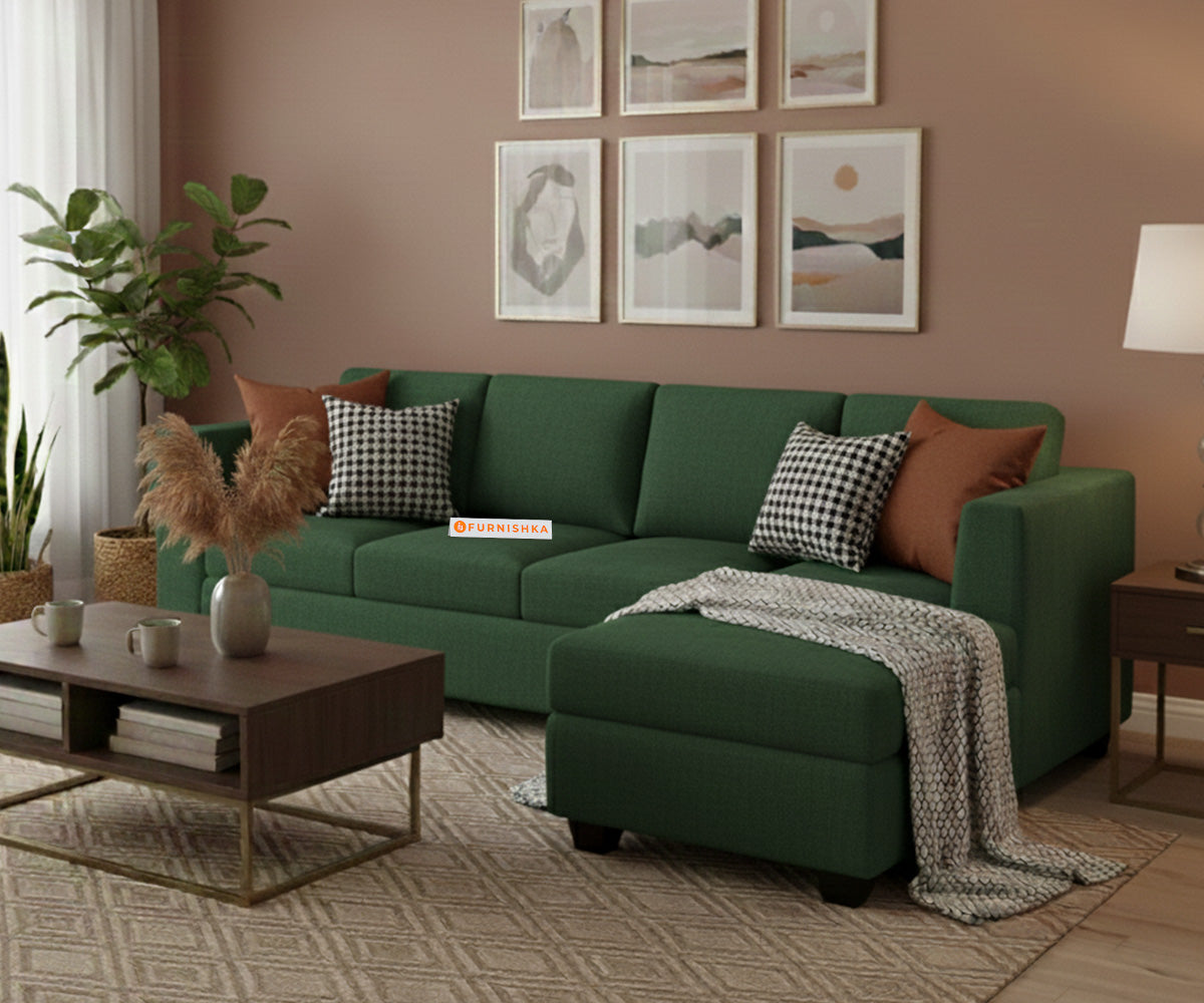 Oliver 3 Seater Sectional Sofa - RHS Pine Green - Furnishka 