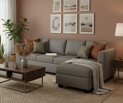 Oliver 3 Seater Sectional Sofa - RHS trout grey