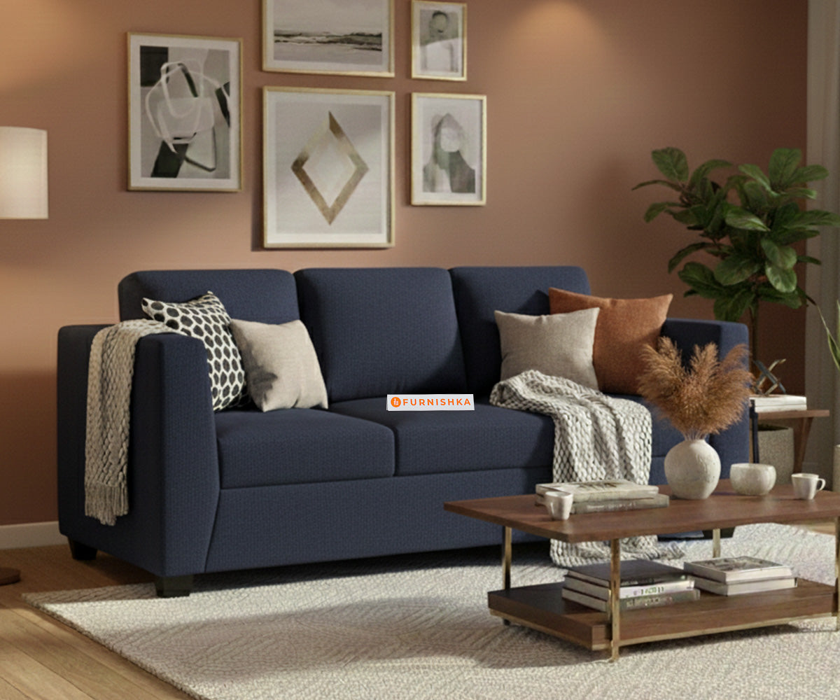 Oliver 3 Seater Sofa Persian Blue - Furnishka 
